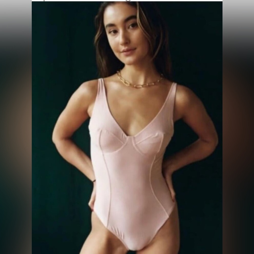 🏷️ HAH x Free People Eyes On Top Bodysuit in Copper Rose Pink Size XS NWT